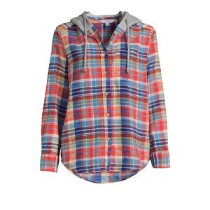 Time & Tru hooded flannel NWOT